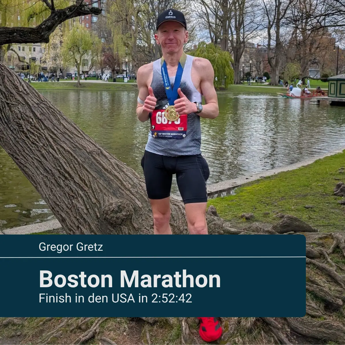 Gregor Gretz beim Boston Marathon